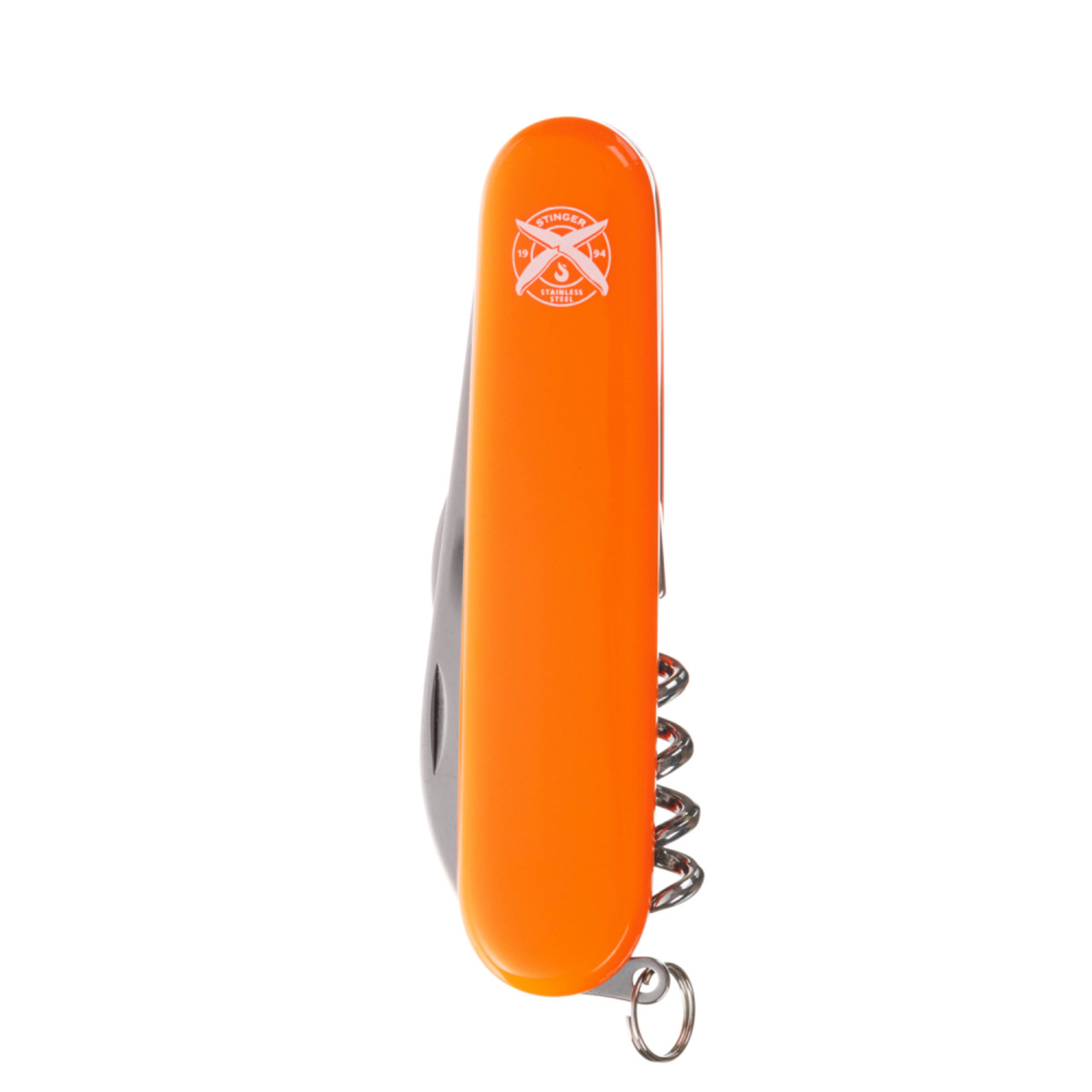Stinger нож многофункциональный FK-K5005NH-4F (4 функции) сталь 420, рукоять ABS orange