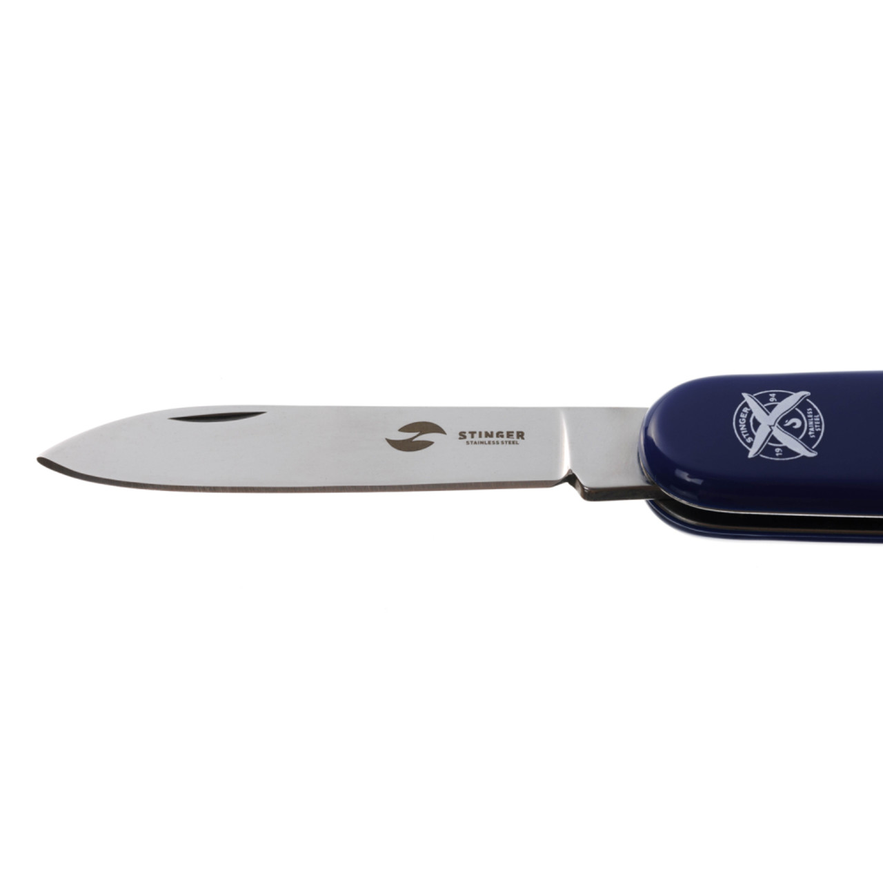 Stinger нож многофункциональный FK-K5007NH-4FB (4 функции) сталь 420, рукоять ABS blue, блистер