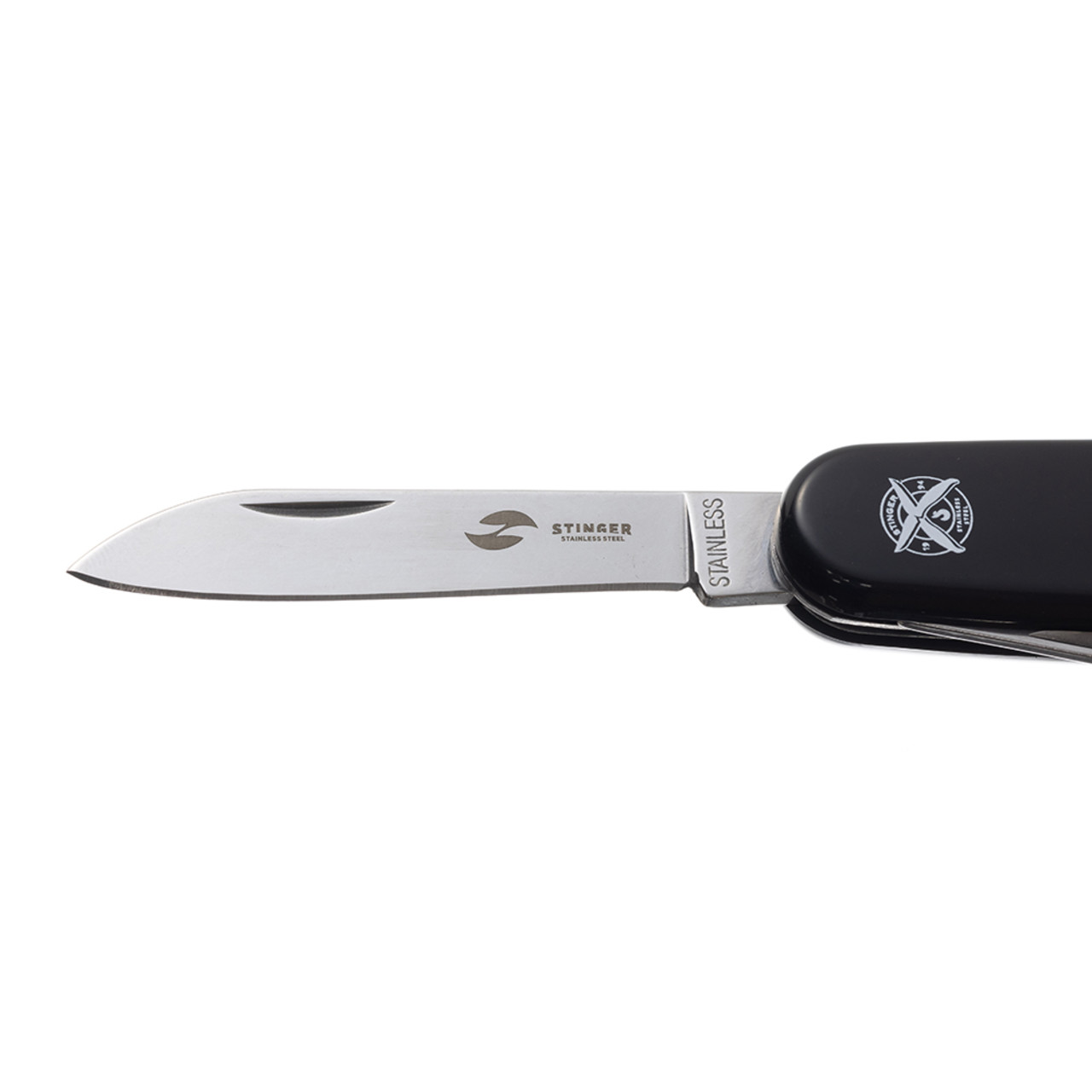 Stinger нож многофункциональный FK-K5018-5PB (10 функций) сталь 420, рукоять ABS black, блистер