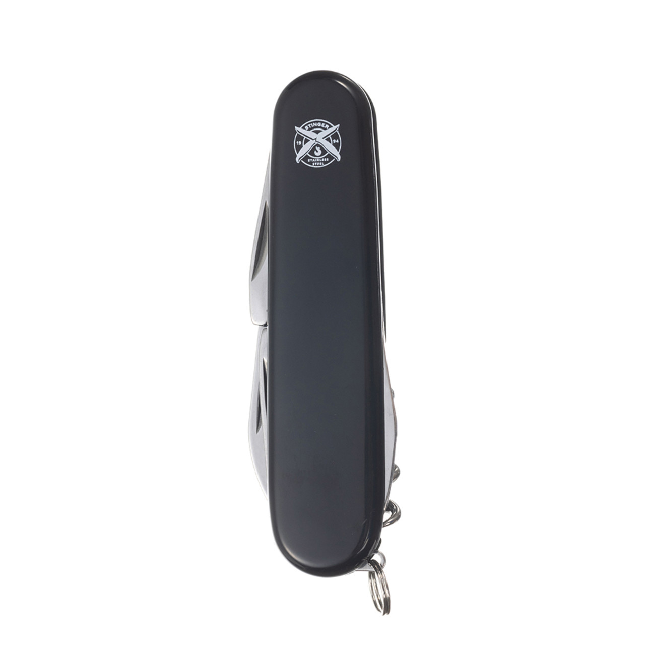 Stinger нож многофункциональный FK-K5018-5PB (10 функций) сталь 420, рукоять ABS black, блистер