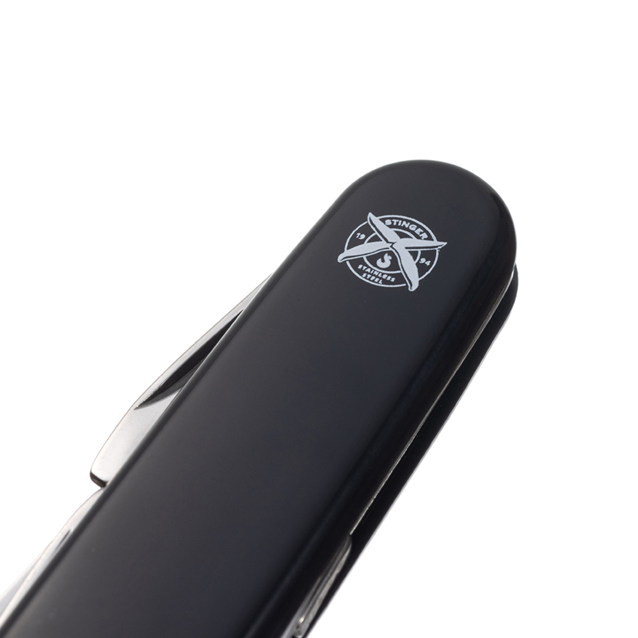 Stinger нож многофункциональный FK-K5018-5PB (10 функций) сталь 420, рукоять ABS black, блистер