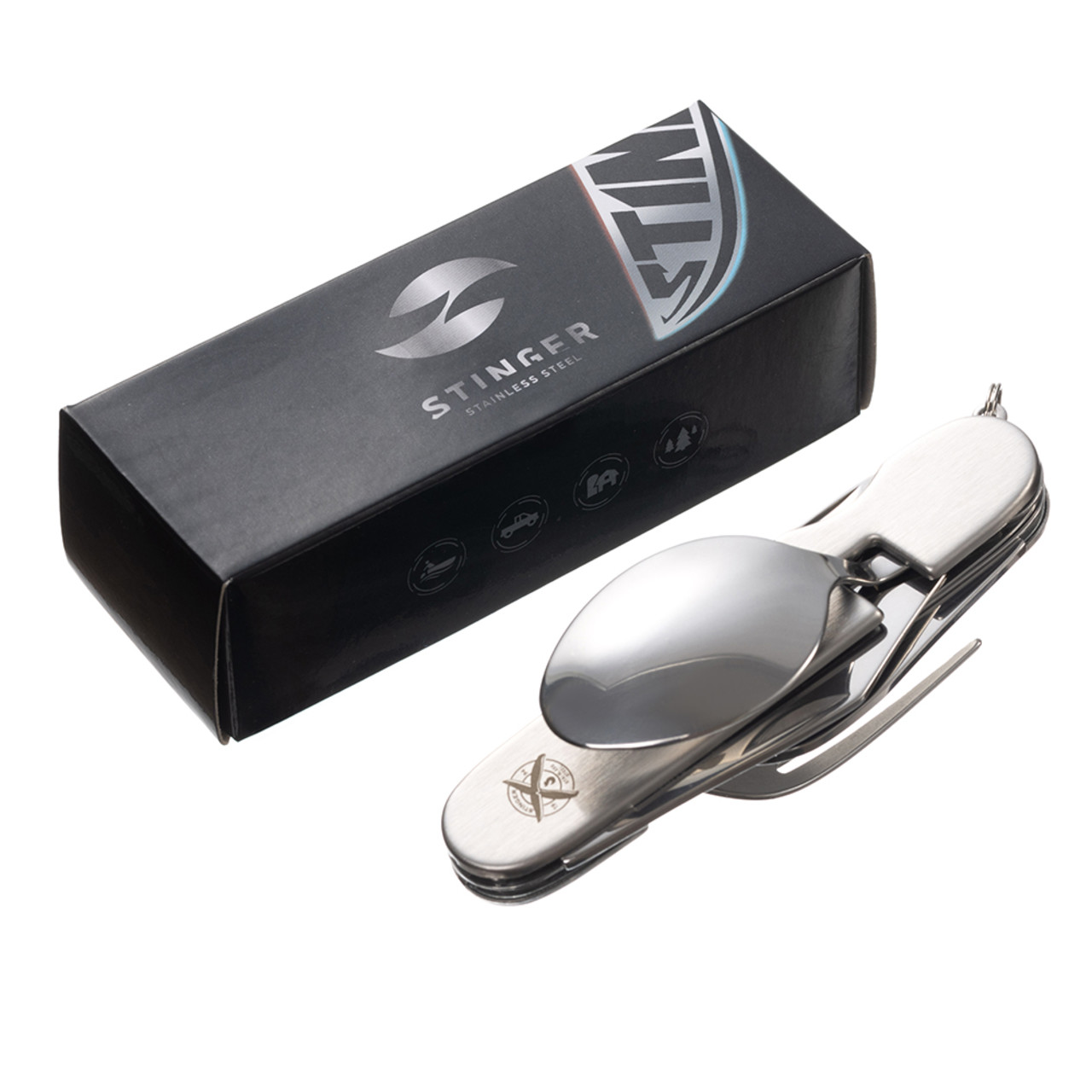 Stinger нож многофункциональный FK-A106GB-CB (8 функций) сталь 420, рукоять сталь