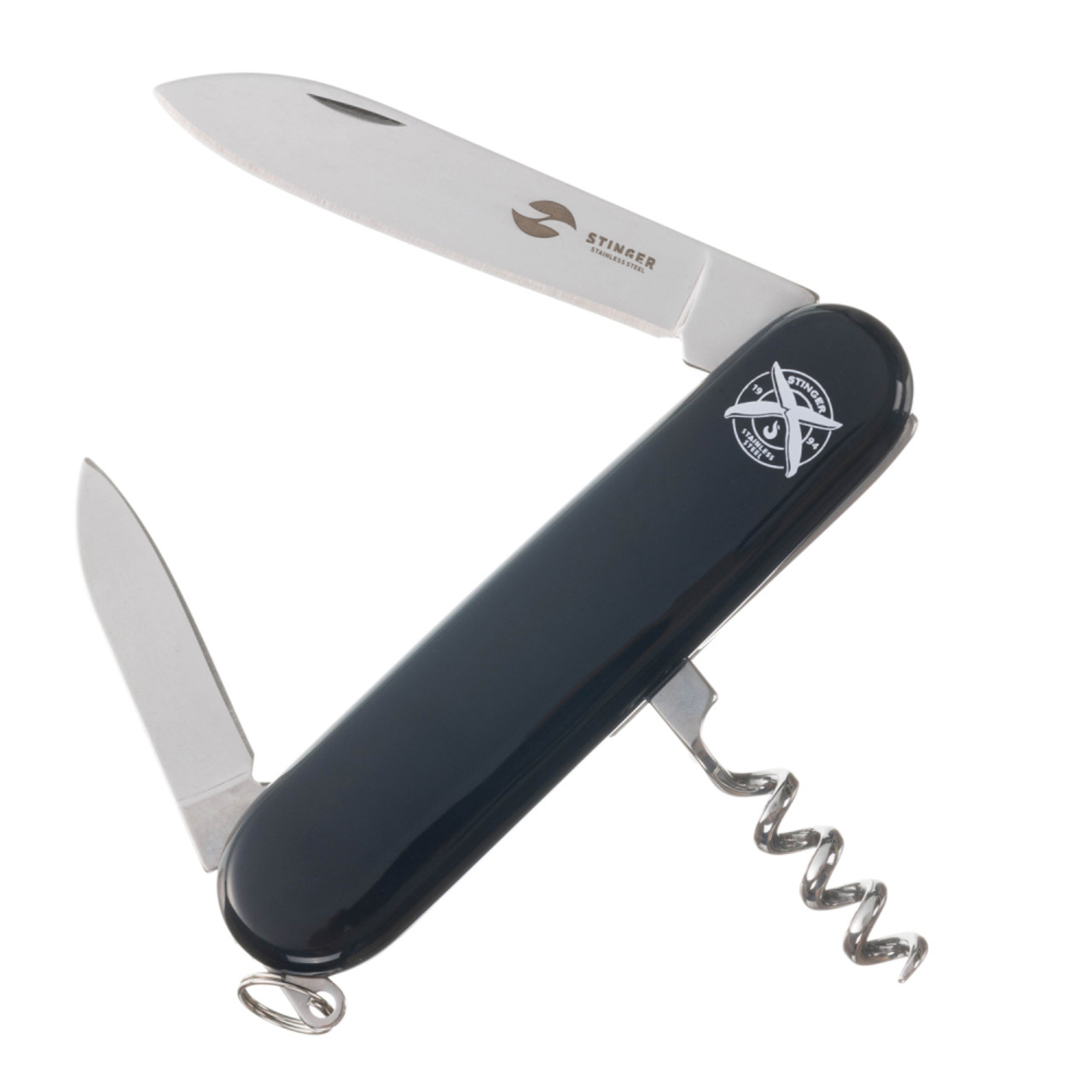 Stinger нож многофункциональный FK-K5006NH-4F (4 функции) сталь 420, рукоять ABS black