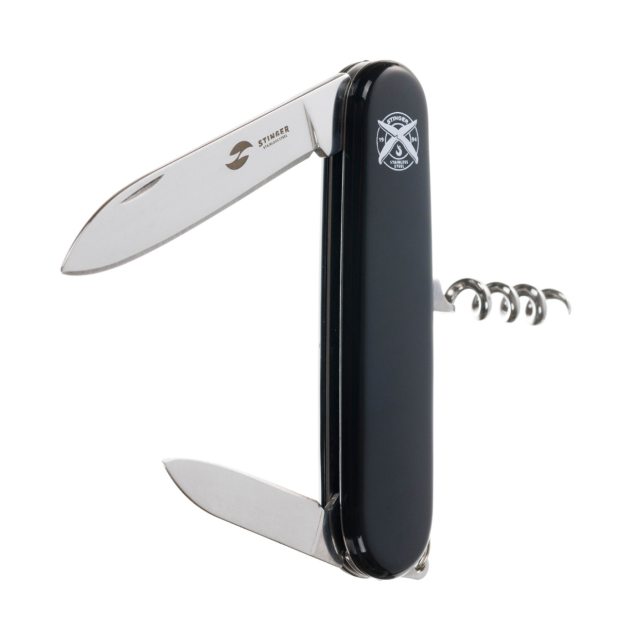 Stinger нож многофункциональный FK-K5006NH-4F (4 функции) сталь 420, рукоять ABS black
