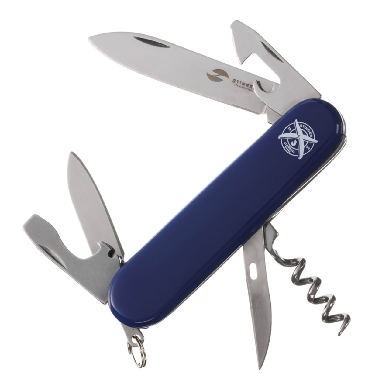 Stinger нож многофункциональный FK-K5007NH-11F (11 функций) сталь 420, рукоять ABS blue