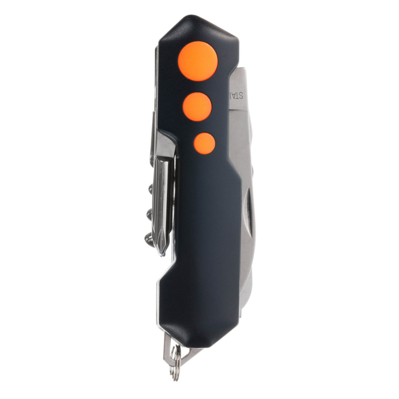 Stinger нож многофункциональный FK-KO5011LG3B (15 функций) сталь 420, рукоять PP black & orange, блистер