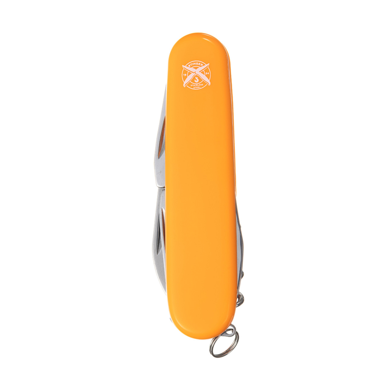 Stinger нож многофункциональный FK-K5017-5PB (10 функций) сталь 420, рукоять ABS orange, блистер