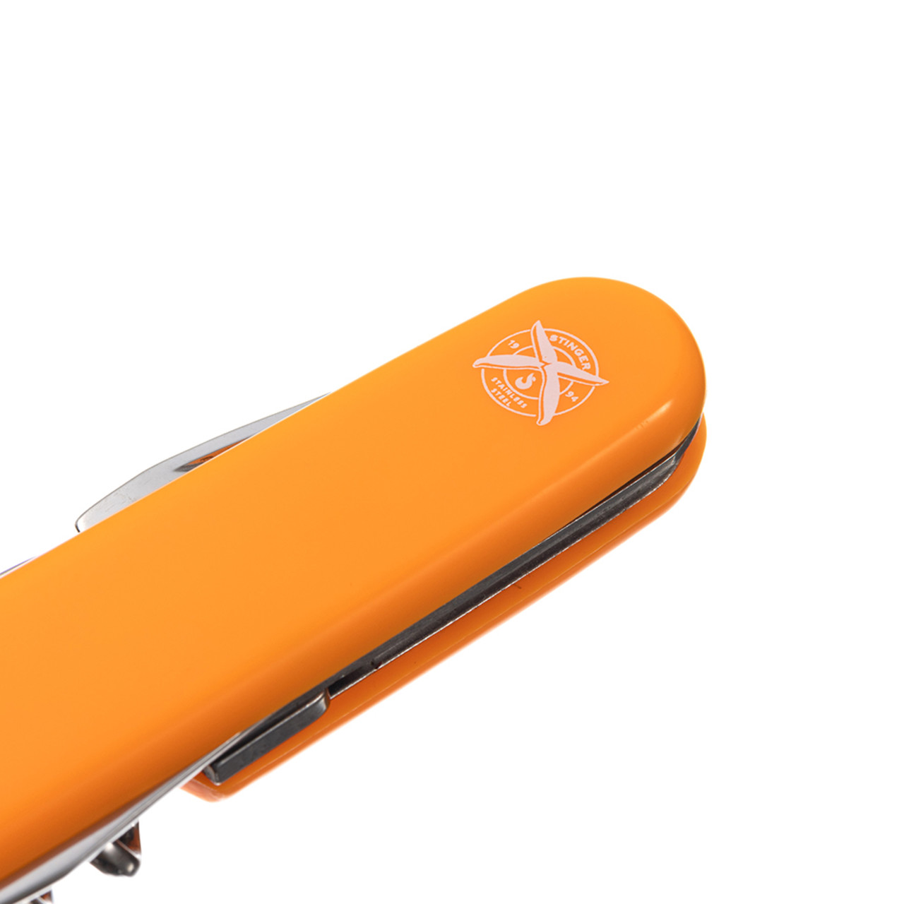 Stinger нож многофункциональный FK-K5017-5PB (10 функций) сталь 420, рукоять ABS orange, блистер