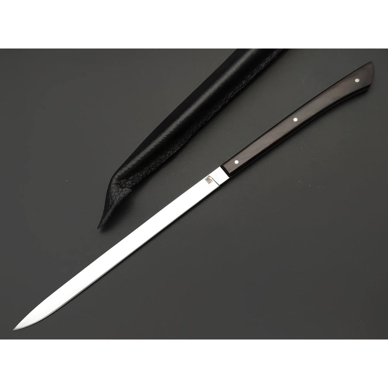 Kappush Knife нож Шип КМ038 сталь 440C полировка, рукоять дерево Блэквуд, Айронвуд