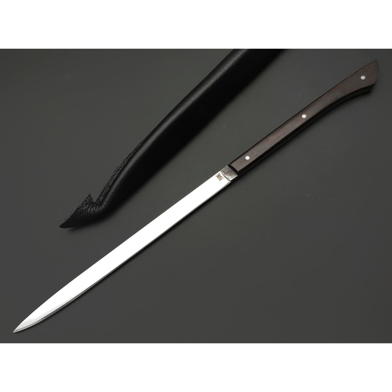 Kappush Knife нож Шип КМ028 сталь K110 полировка, рукоять дерево Блэквуд