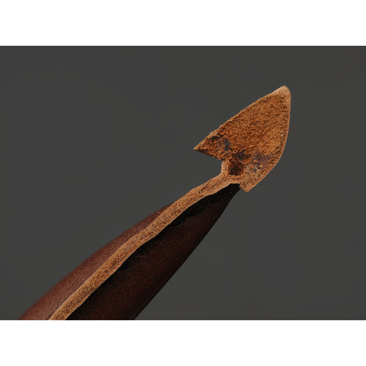 Kappush Knife нож Шип КМ040 сталь 440C полировка, рукоять стаб. Карельская берёза синяя