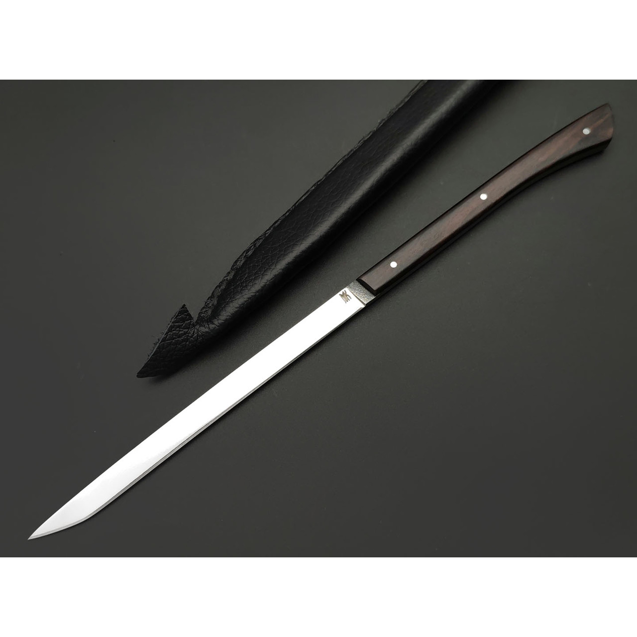 Kappush Knife нож Шип КМ027 сталь K110 полировка, рукоять дерево Блэквуд