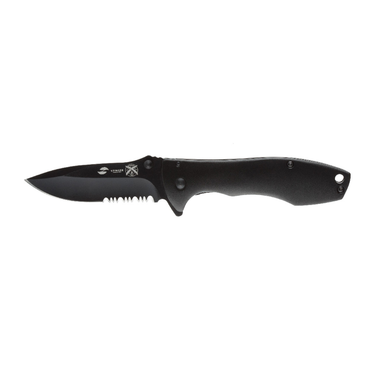 Stinger нож складной FK-721BK сталь 3Cr13 black, рукоять Aluminum black, сталь