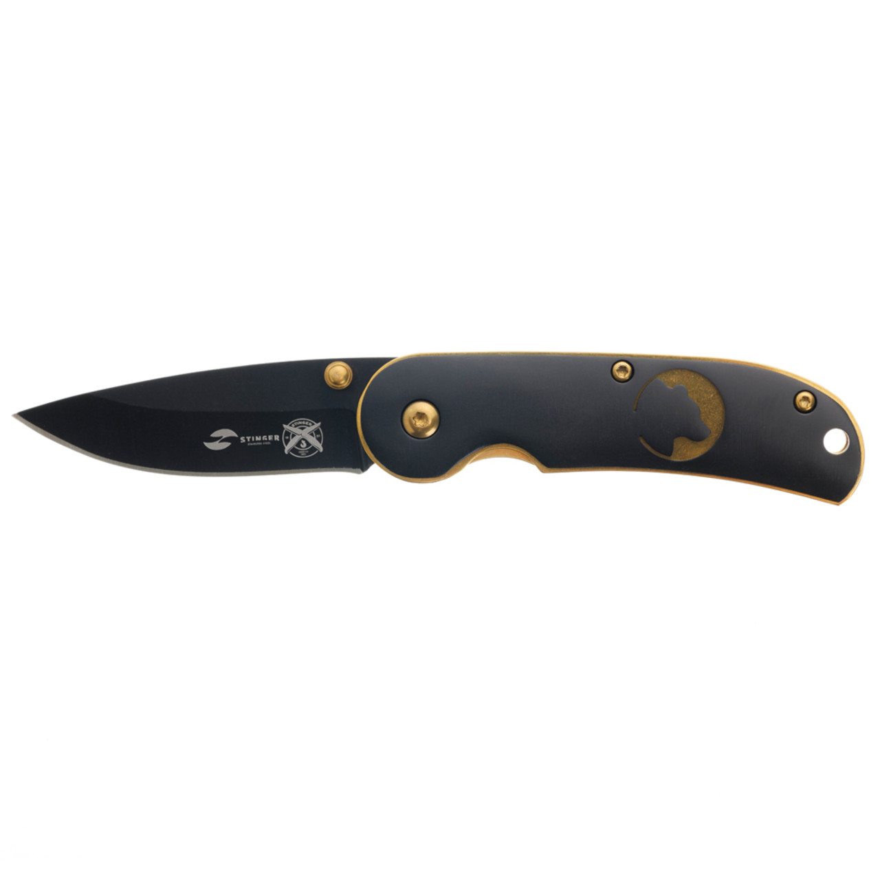 Stinger нож складной SL309 сталь 420 black, рукоять Дерево, сталь
