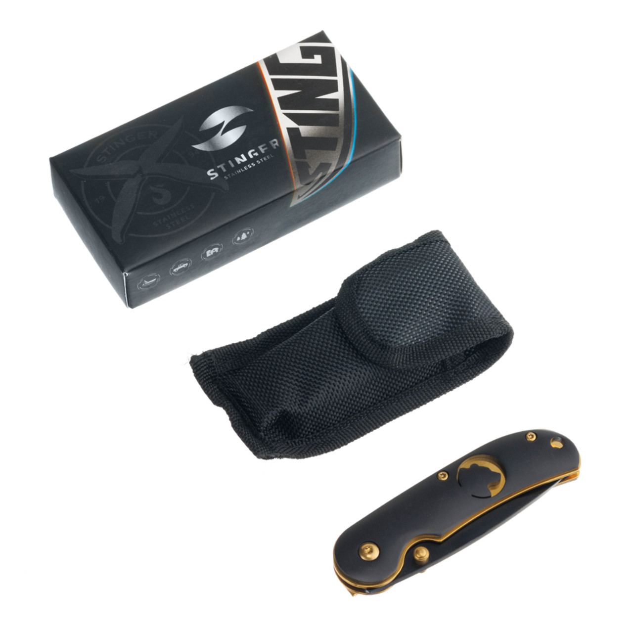 Stinger нож складной SL309 сталь 420 black, рукоять Дерево, сталь