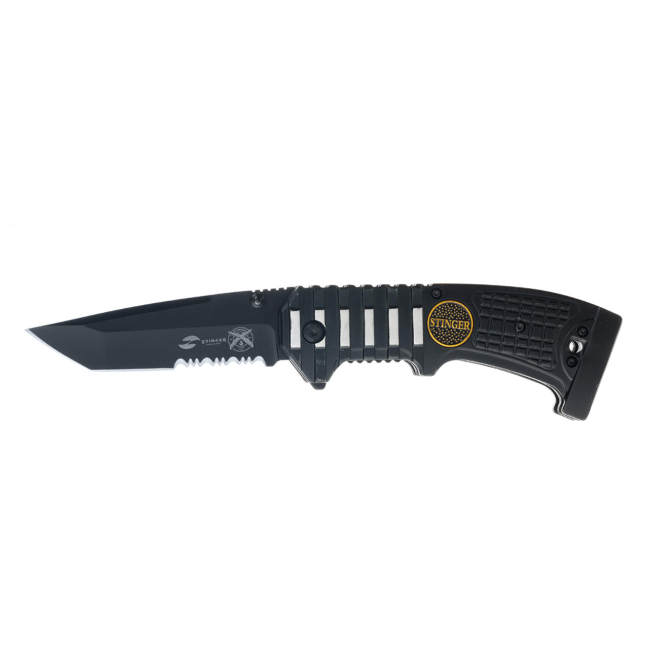 Stinger нож складной SA-583B сталь 420 black, рукоять Aluminum black, сталь, пластик