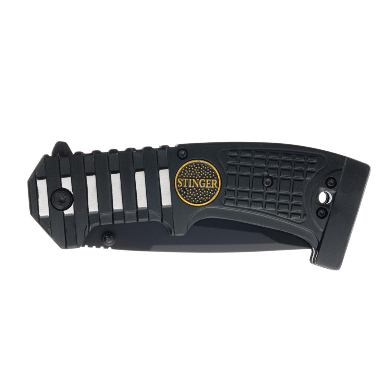 Stinger нож складной SA-583B сталь 420 black, рукоять Aluminum black, сталь, пластик
