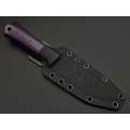 Zh Knives нож Bullet сталь N690 satin, рукоять G10 purple & black, пины карбон