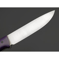 Zh Knives нож Bullet сталь N690 satin, рукоять G10 purple & black, пины карбон