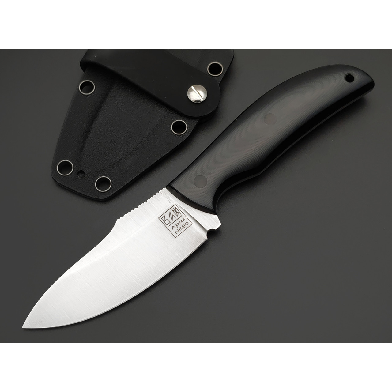 Zh Knives нож Palmistry сталь N690 satin, рукоять G10 black, пины карбон