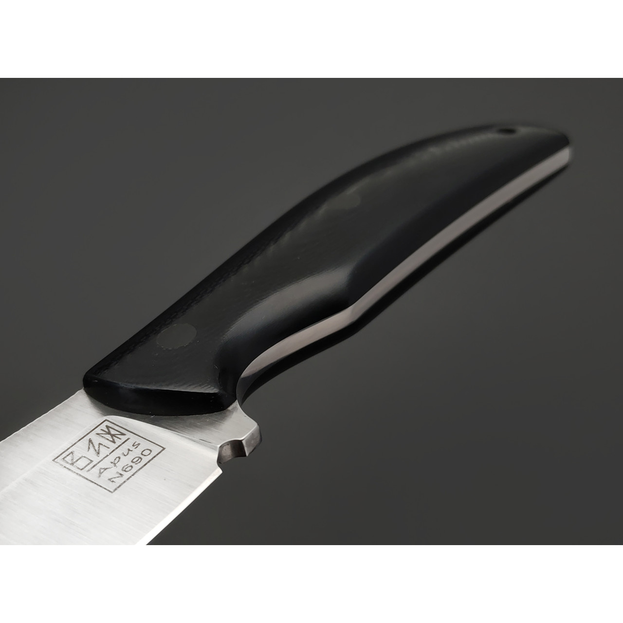 Zh Knives нож Palmistry Maxi сталь N690 satin, рукоять G10 black, пины карбон