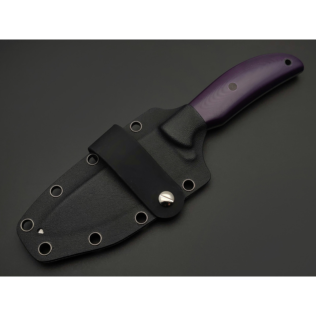 Zh Knives нож Palmistry Maxi сталь N690 satin, рукоять G10 purple, пины карбон
