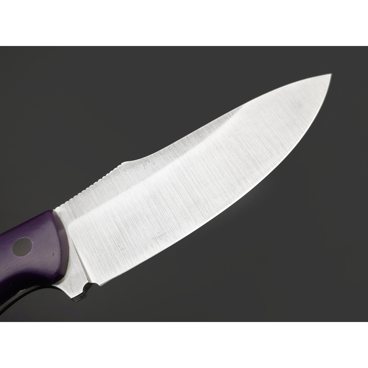 Zh Knives нож Palmistry Maxi сталь N690 satin, рукоять G10 purple, пины карбон