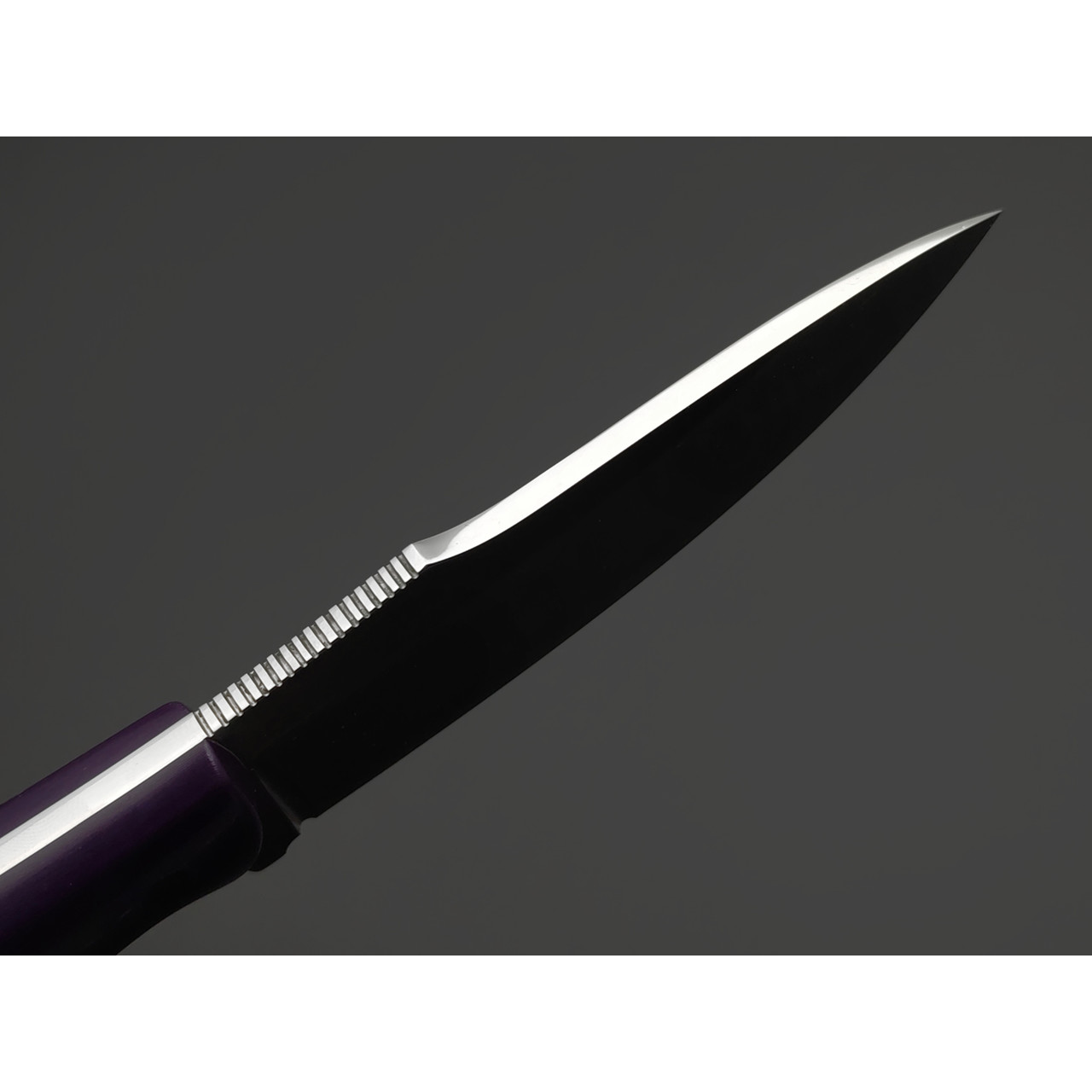 Zh Knives нож Palmistry Maxi сталь N690 satin, рукоять G10 purple, пины карбон
