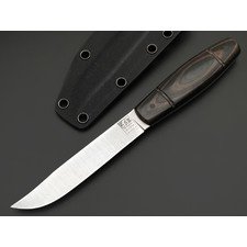 Zh Knives нож Septima 4 сталь Aus-10Co satin, рукоять Micarta dark green & brown, пины карбон