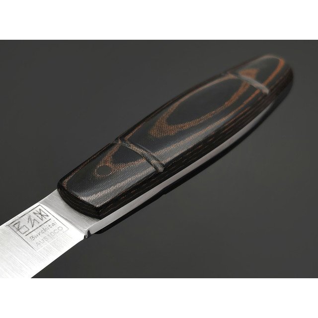 Zh Knives нож Septima 4 сталь Aus-10Co satin, рукоять Micarta dark green & brown, пины карбон