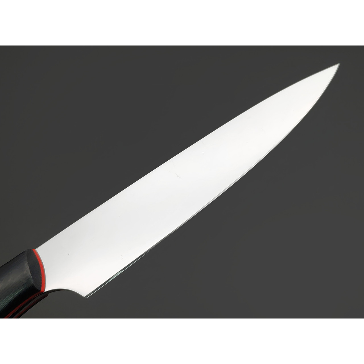 Товарищество Завьялова кухонный нож Овощной №1 сталь N690, рукоять G10 black & red