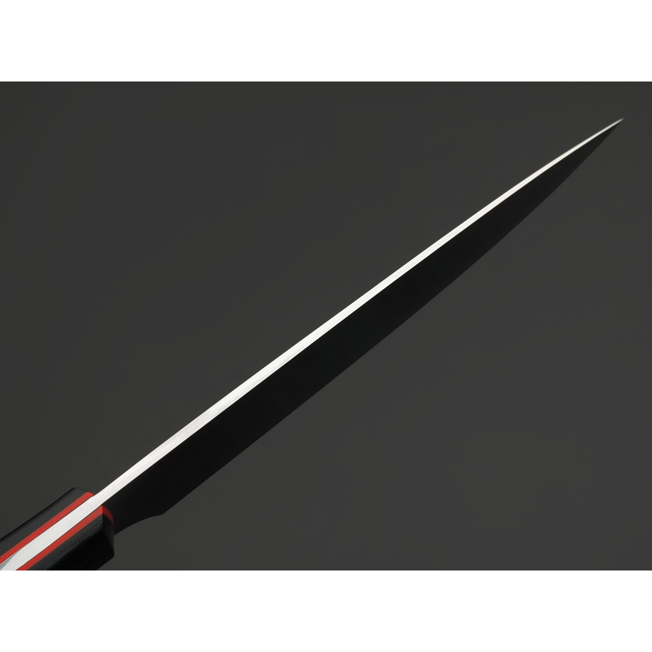 Товарищество Завьялова кухонный нож Овощной №1 сталь N690, рукоять G10 black & red