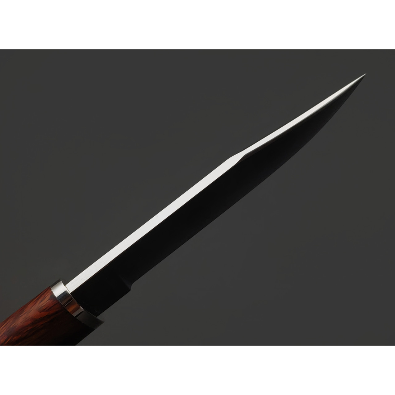 Золотое Сечение нож НР-40, сталь K110 satin, спуски конвекс, рукоять Айронвуд, мельхиор