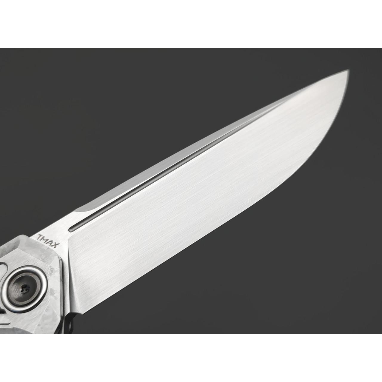TuoTown складной нож Espada TEP-MKCS сталь TMAX satin, рукоять Crystal titanium grey, carbon fiber chaotic gold.