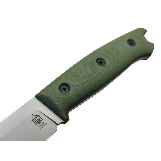 Град Горький нож Универсал сталь CPR bead blast, рукоять Micarta olive.