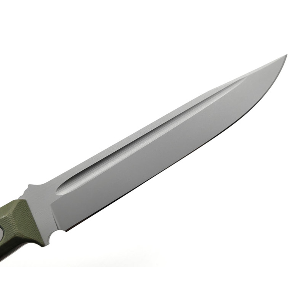 Град Горький нож Шторм сталь Aus-10Co bead blast, рукоять G10 olive.