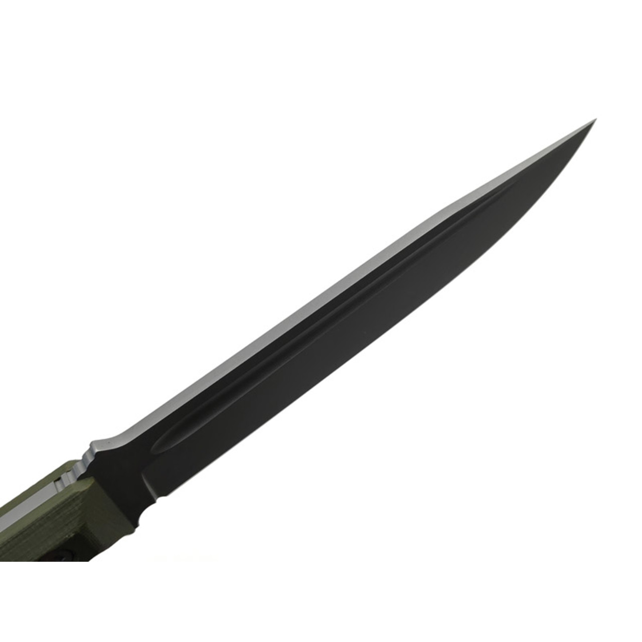 Град Горький нож Шторм сталь Aus-10Co bead blast, рукоять G10 olive.
