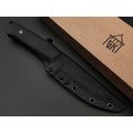 Град Горький нож Тигр сталь Elmax satin, спуски конвекс, рукоять G10 black & red.
