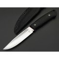 Град Горький нож Тигр сталь Elmax satin, спуски конвекс, рукоять G10 black & red.