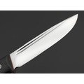 Град Горький нож Тигр сталь Elmax satin, спуски конвекс, рукоять G10 black & red.