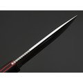 Град Горький нож Тигр сталь Elmax satin, спуски конвекс, рукоять G10 black & red.