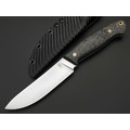 Град Горький нож Охотник сталь VG-10 satin, рукоять Carbon fiber, G10 white, мозаичные пины. Град Горький нож Охотник сталь VG-10 satin, рукоять Carbon fiber, G10 white, мозаичные пины.