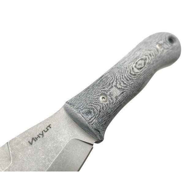 N.C.Custom нож Инуит сталь Aus-10 стоунвош, рукоять микарта серая
