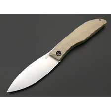 Андрей Кулаков фрикционный нож Канадец KUL0206 сталь VG-10 satin, рукоять G10 tan & green