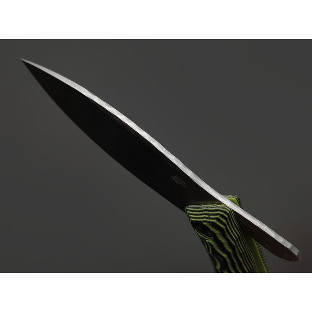 Андрей Кулаков фрикционный нож Канадец KUL0200 сталь Elmax satin, рукоять G10 black & light green