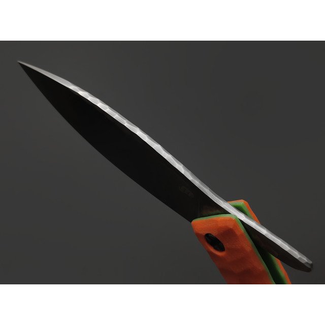 Андрей Кулаков фрикционный нож Канадец KUL0205 сталь VG-10 satin, рукоять G10 orange & green