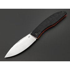 Андрей Кулаков фрикционный нож Канадец KUL0210 сталь VG-10 satin, рукоять G10 black & orange