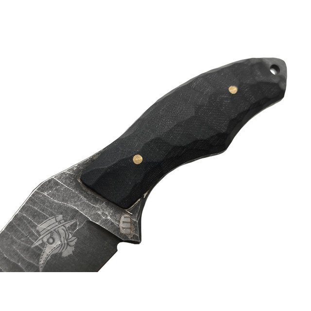 Андрей Кулаков нож Чумной Доктор KUL0186 сталь K110 стоунвош, рукоять G10 black, латунь
