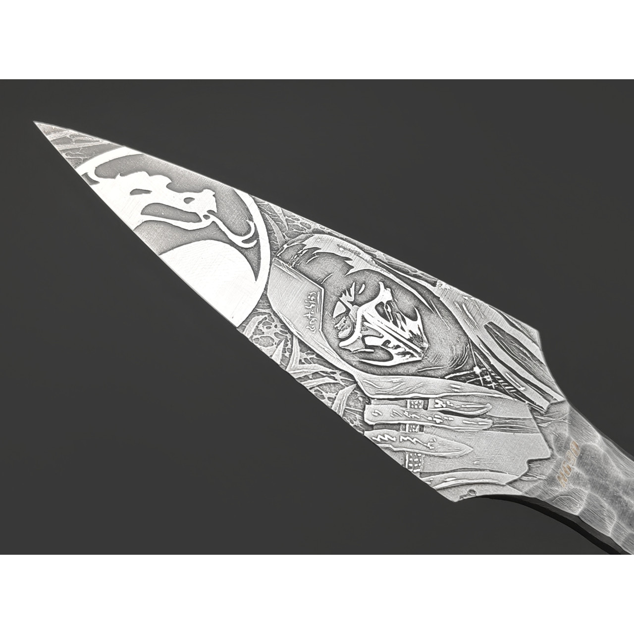 Neyris Knives нож скелетный Кунай "Mortal Combat" сталь N690 худ. травление, рукоять сталь