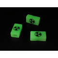DwarfCustom бусина Brick Радиация с люминофором transparent Green DwarfCustom бусина Brick Радиация с люминофором transparent Green